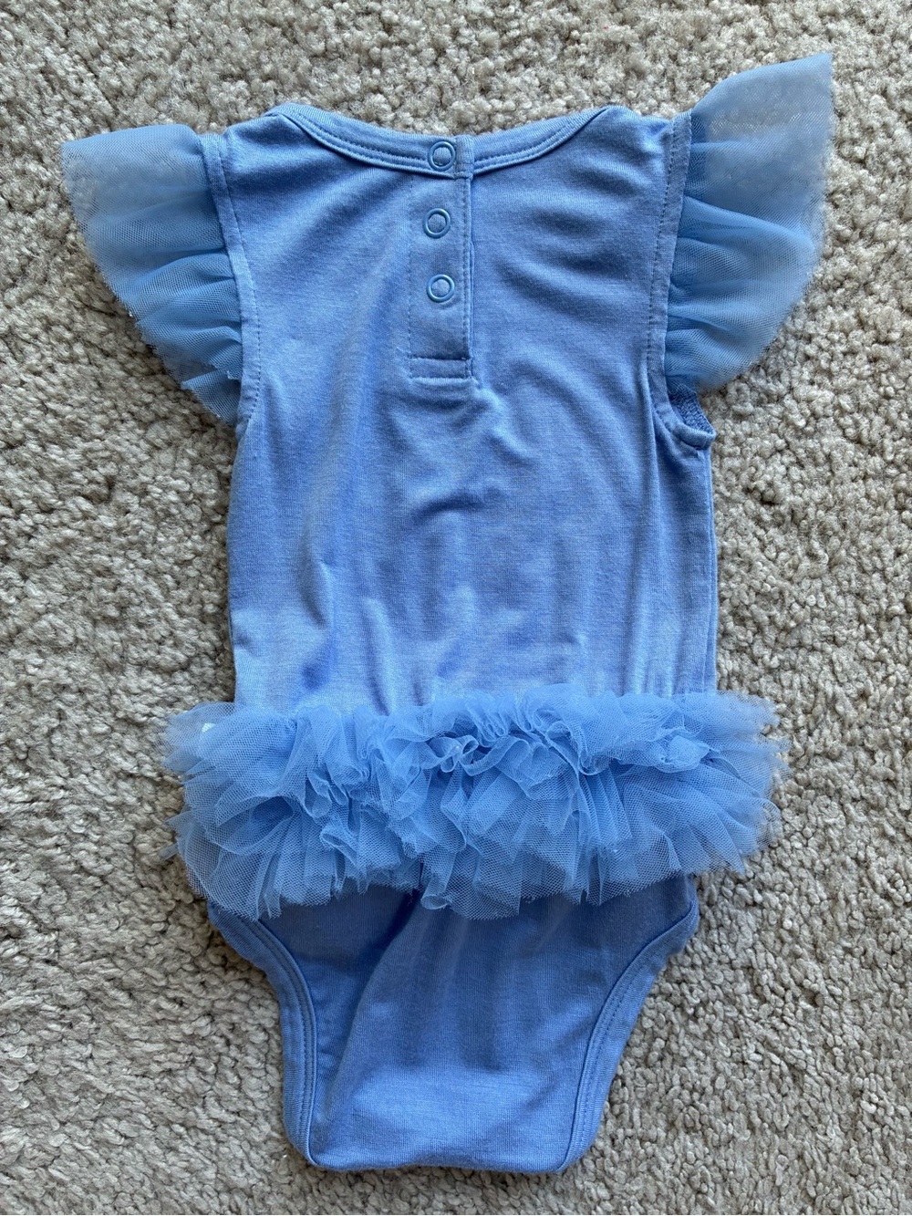 Posh Peanut Light Blue Tulle Ruffle One-Piece - Picture 7 of 9
